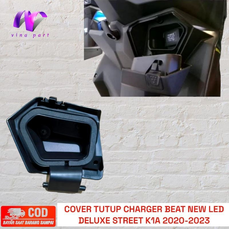 Cover Tutup Laci Kantong Charger Cas Honda Beat Deluxe 2022 ORI AHM