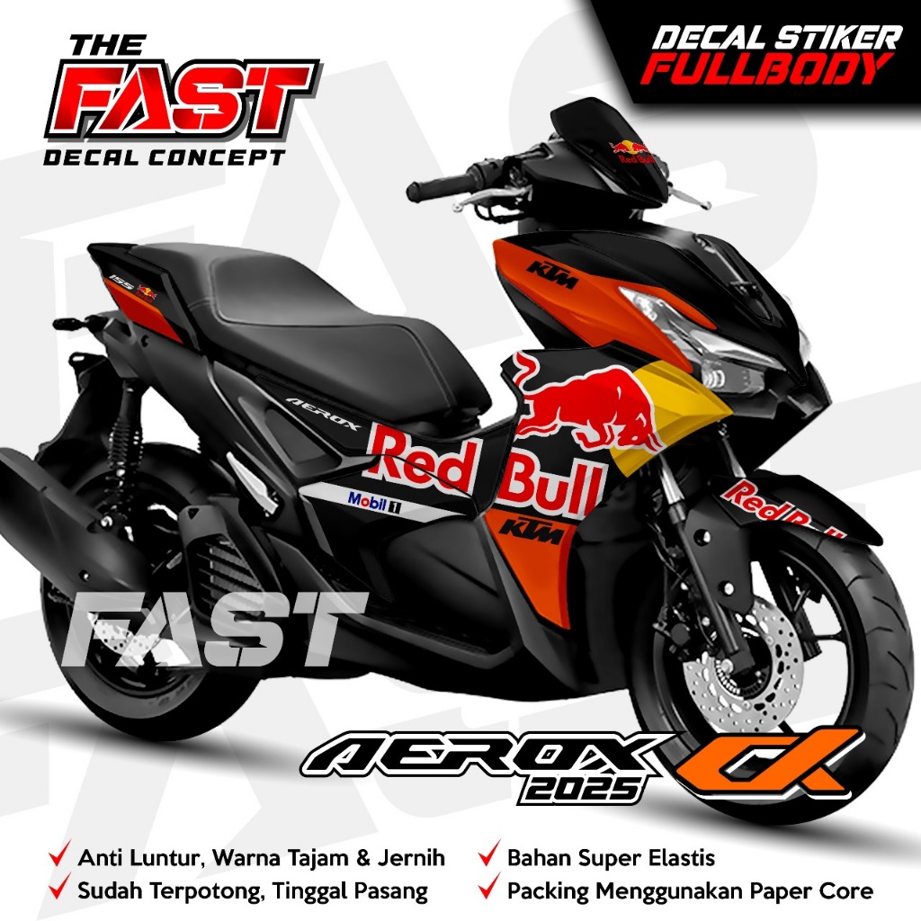Terbaru Keren DECAL STIKER AEROX ALPHA 2025 FULL BODY DEKAL MOTOR AEROX STRIPING AEROX STIKER MOTOR 
