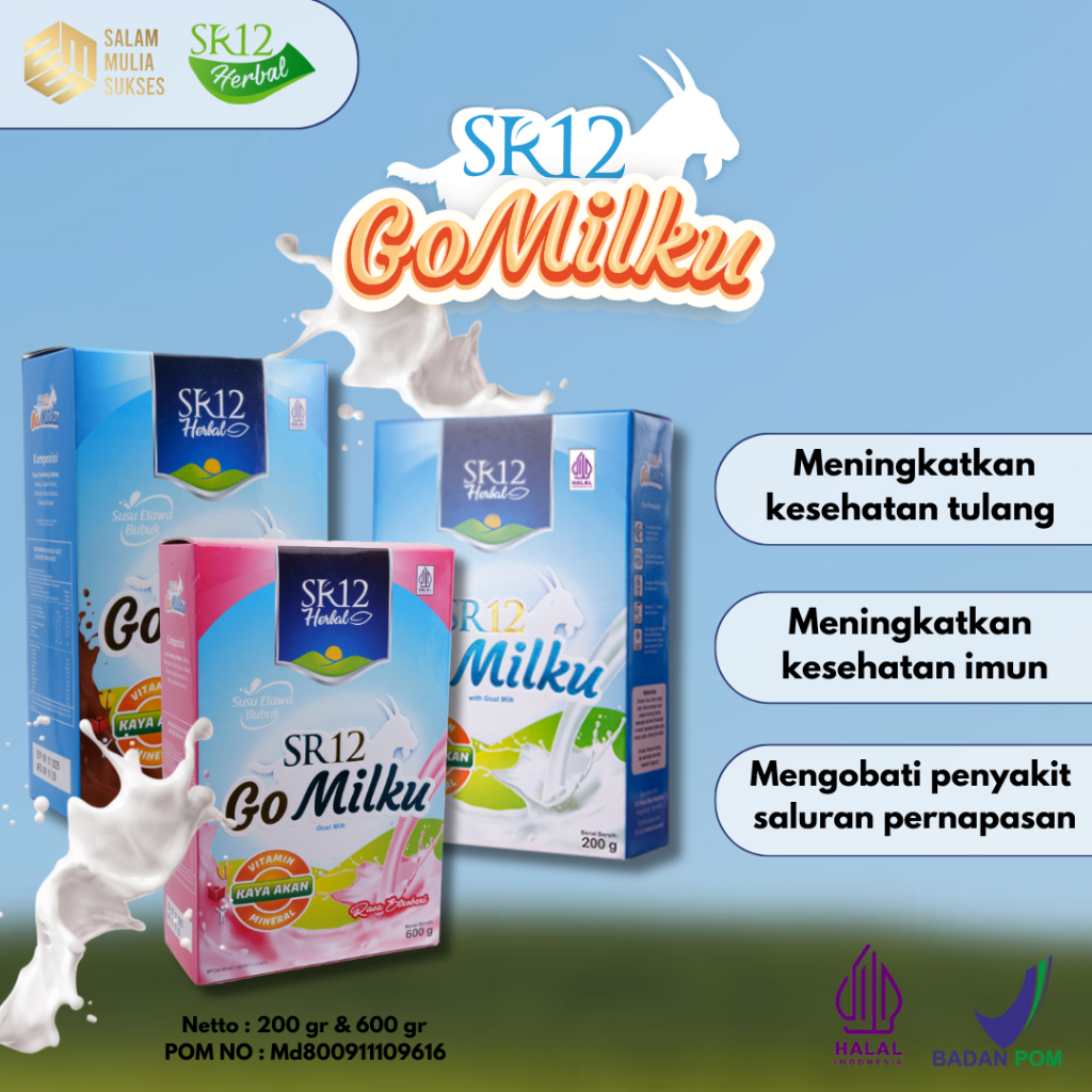 

Susu Gomilku SR12 Susu Kambing Etawa Bubuk Kualitas Premium Kemasan Hemat 600 gram