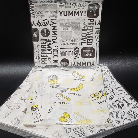

KERTAS NASI LAMINASI MOTIF /Paper Wrap /Bungkus /Anti Lengket /Kertas Laminasi 30x30 CTK