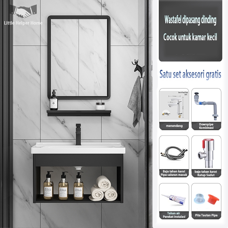 wastafel kamar mandi set kabinet（Ukuran 43/50cm）wastafel minimalis wastafel dinding kabinet wastafel
