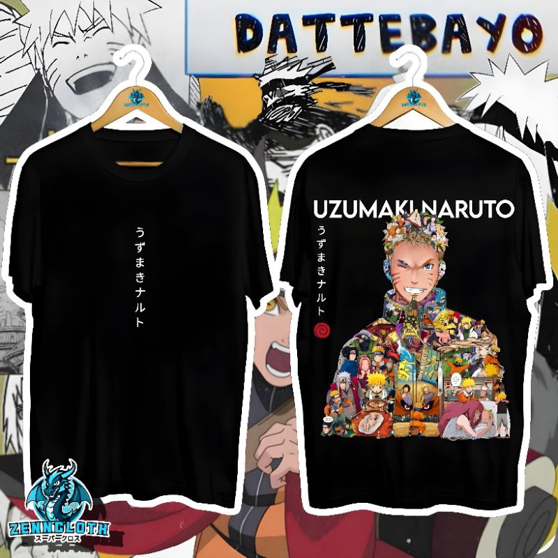 KAOS SABLON UZUMAKI NARUTO TSHIRTS ANIME NARUTO / BAJU SABLON NARUTO PREMIUM ZENN CLOTHING