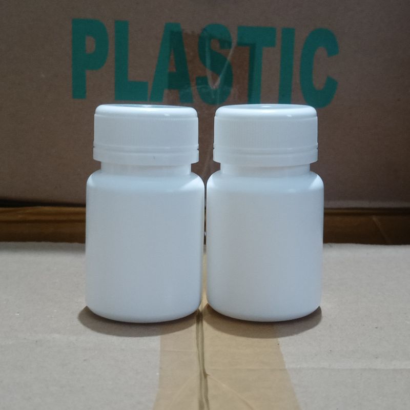 BOTOL KAPSUL 60ML/BOTOL ESTER 60ML PUTIH SEGEL HDPE