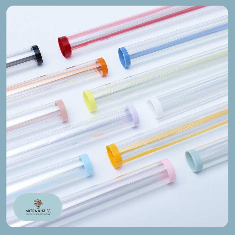 

Kertas Buket Bunga Transparant Line Color Flower Wrapping Paper Cellophane KB079