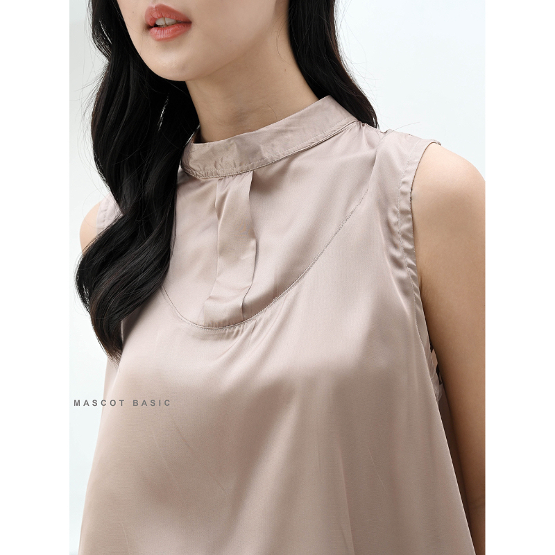 MASCOT Blouse wanita  tanpa Lengan / Sleeveless bahan silk Premium(M.2427)