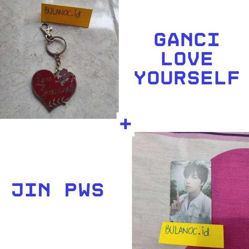 PC LD PWS Jin + Keychain, Keyring, Gantungan Kunci, Peanutpaper.Co, LYS Tour, Love Yourself Tour, BT