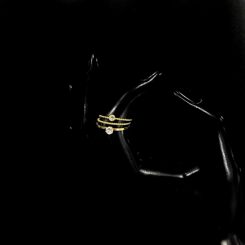 Paseris - Cincin Set Titanium Wanita Ruha