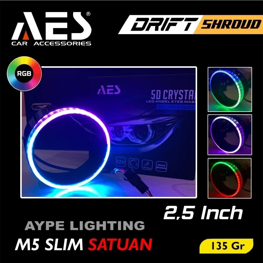 Premium Shroud Slim AES M5 Rgb Drift Belang 210+ Mode By App 2,5 inch Pnp Projie Biled projector