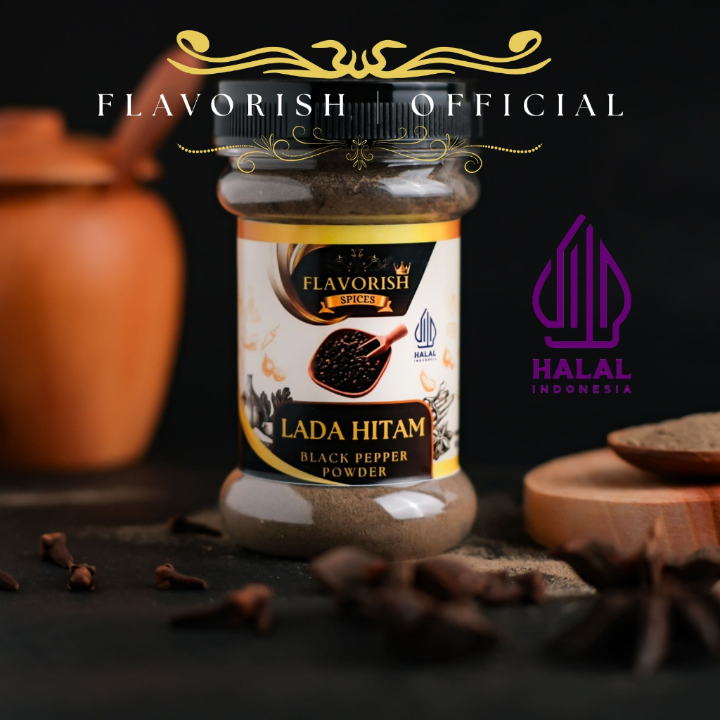 

FLAVORISH Lada Hitam Black Pepper Premium Quality Halal Bumbu Dapur Rempah-rempah Bumbu Masak