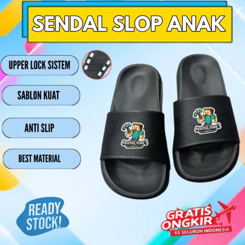 sendal selop anak Minecraft viral sendal anak premium