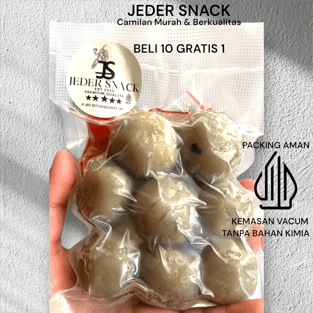 

Beli 10 Get Free 1 Cilok Uruy Daging Ayam Bawang Gurih Pedas JEDER SNACK Food Frozen