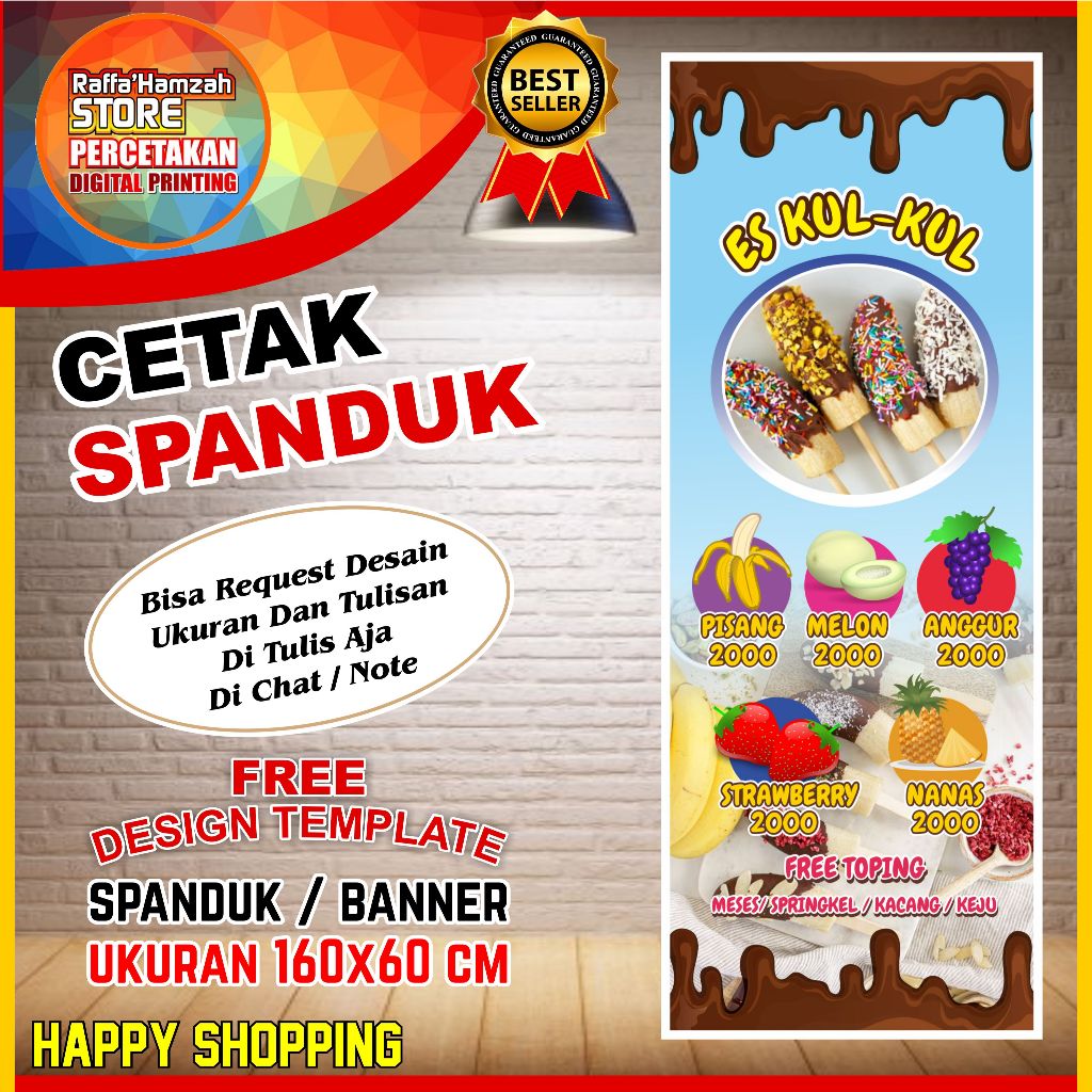 Spanduk Banner Es Kul Kul Banner Spanduk Es Kul Kul Uk. 60x160 Cm