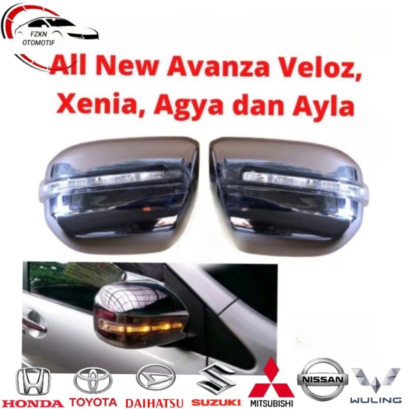 Cover Spion Chroom + Sein  Agya Type E Ayla Type D-M All New Avanza Type E dan Xenia  2012 2013 2014