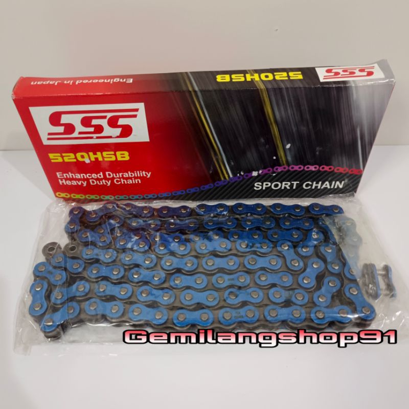 Rantai SSS Biru 520 NINJA 250 KLX 250 CBR250RR R25 MT25 THUNDER250