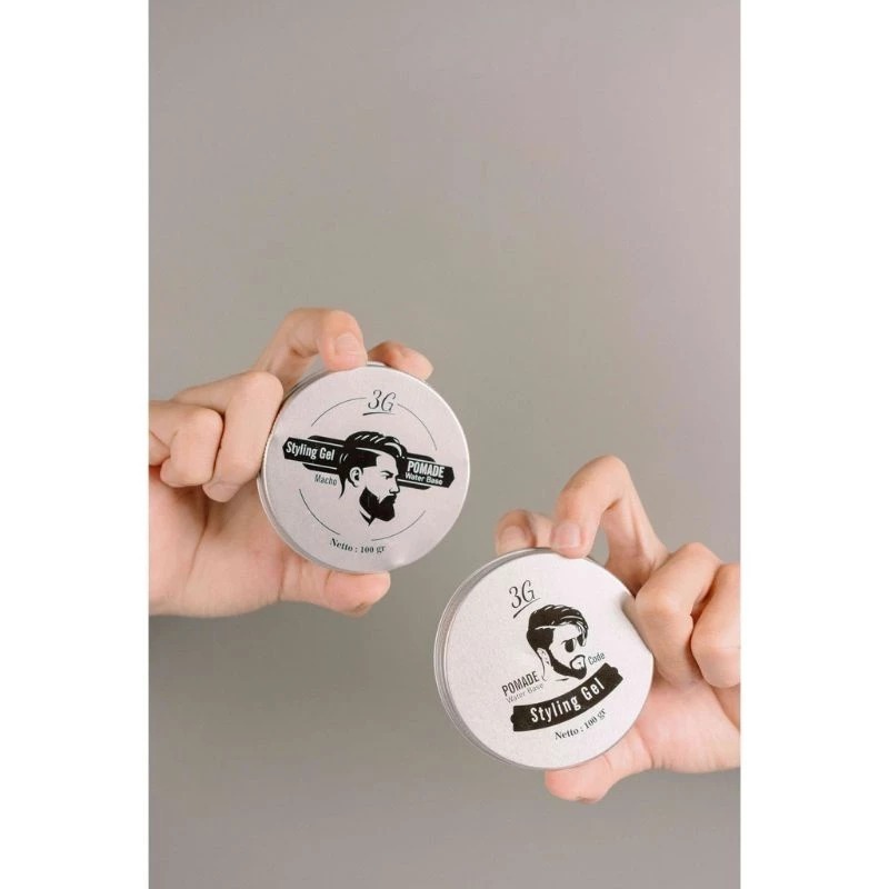 3G Pomade Water Base Styling Gel 100gr For Men / Minyak Rambut Pomade