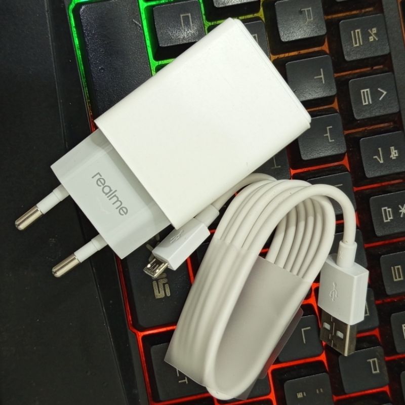Charger Realme C1 C2 C3 C5 C12 C15 5i 5s C30 C30s C31 C33 Original 100% Cabutan Bawaan Hp USB Mikro
