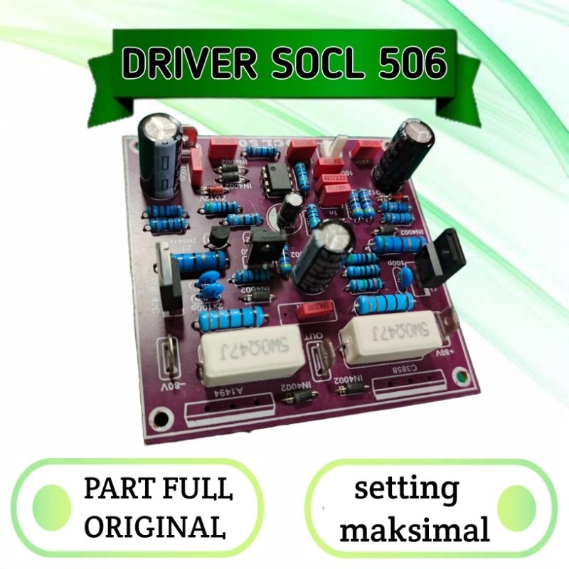 Kit driver socl 506 original balap karakter flat super ocl 600watt mono Tampa tr pinal