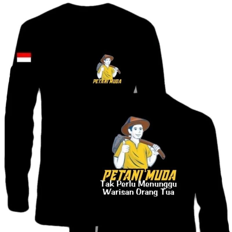 KAOS LENGAN PANJANG TEMA PETANI MUDA