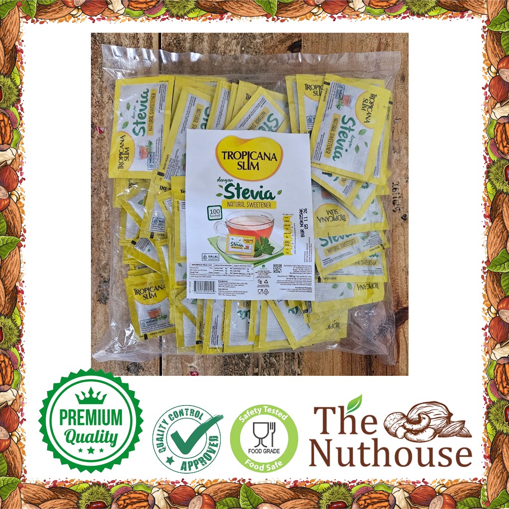 

Tropicana Slim Sweetener STEVIA / Pemanis Alami untuk Batasi Gula - 100 Sachet