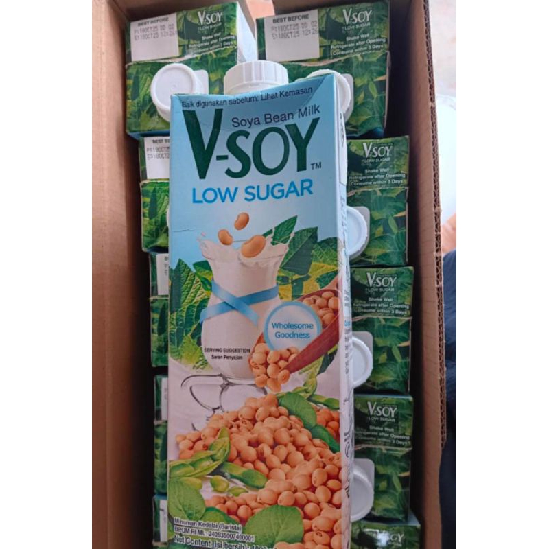 

v soy susu kedelai low sugar 1 liter