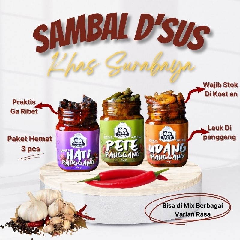 

SAMBAL D'SUS - Paket hemat/bundling 3 pcs