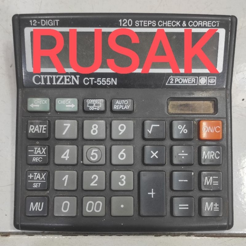 

Kalkulator RUSAK Meja Citizen CT 555 Original LAYAR HITAM