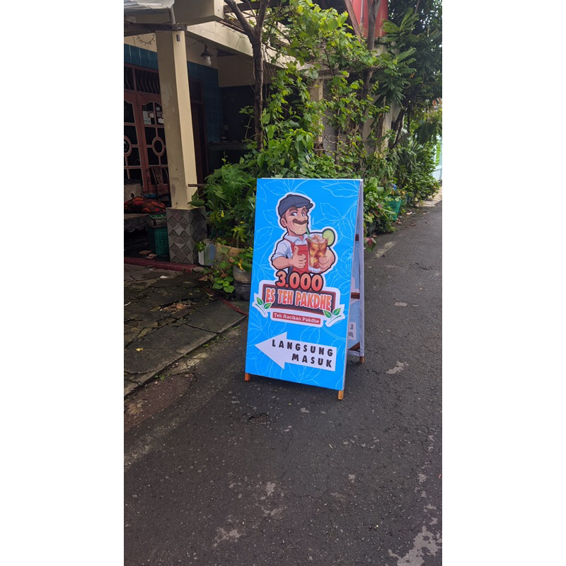 standing banner segitiga banner banner umkm