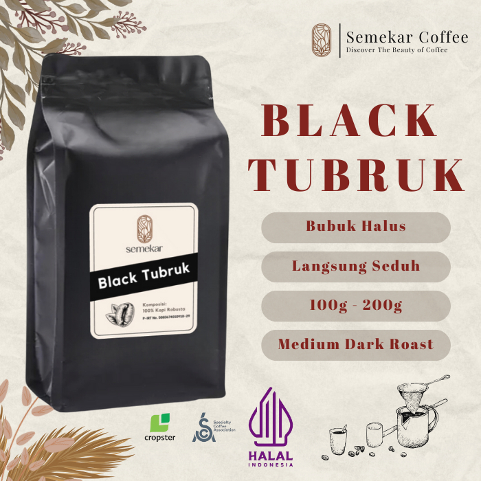 

Semekar Coffee - Kopi Black Tubruk Rakyat Bubuk Halus Siap Seduh