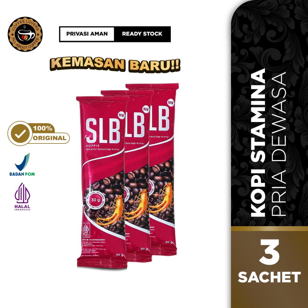 

SLB Koffie 3 Sachet Kopi Kesehatan | Minuman Serbuk Kopi Original BPOM