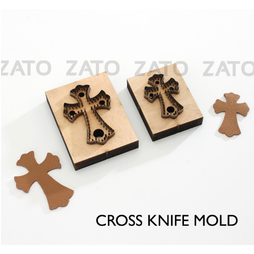 

CROSS KNIFE MOLD TEMPLATE - leather tools - 55 x 80 mm