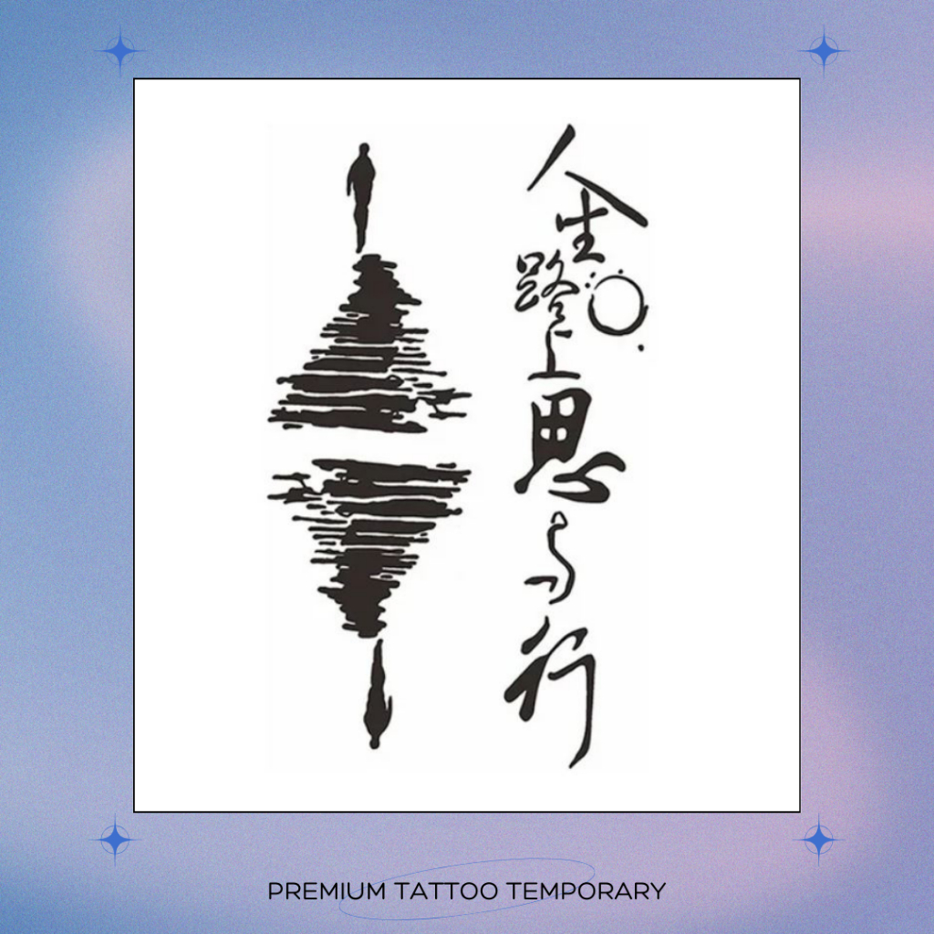 PREMIUM KT-635 motif kanji Tato temporer tahan lama semi permanen fruit ink tattoo temporary bahu ka