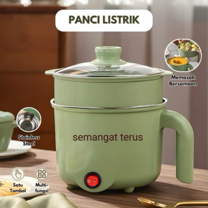 Panci Listrik Elektrik Cooker Stainless Steel Teflon Cooking Pot rice cooker mini