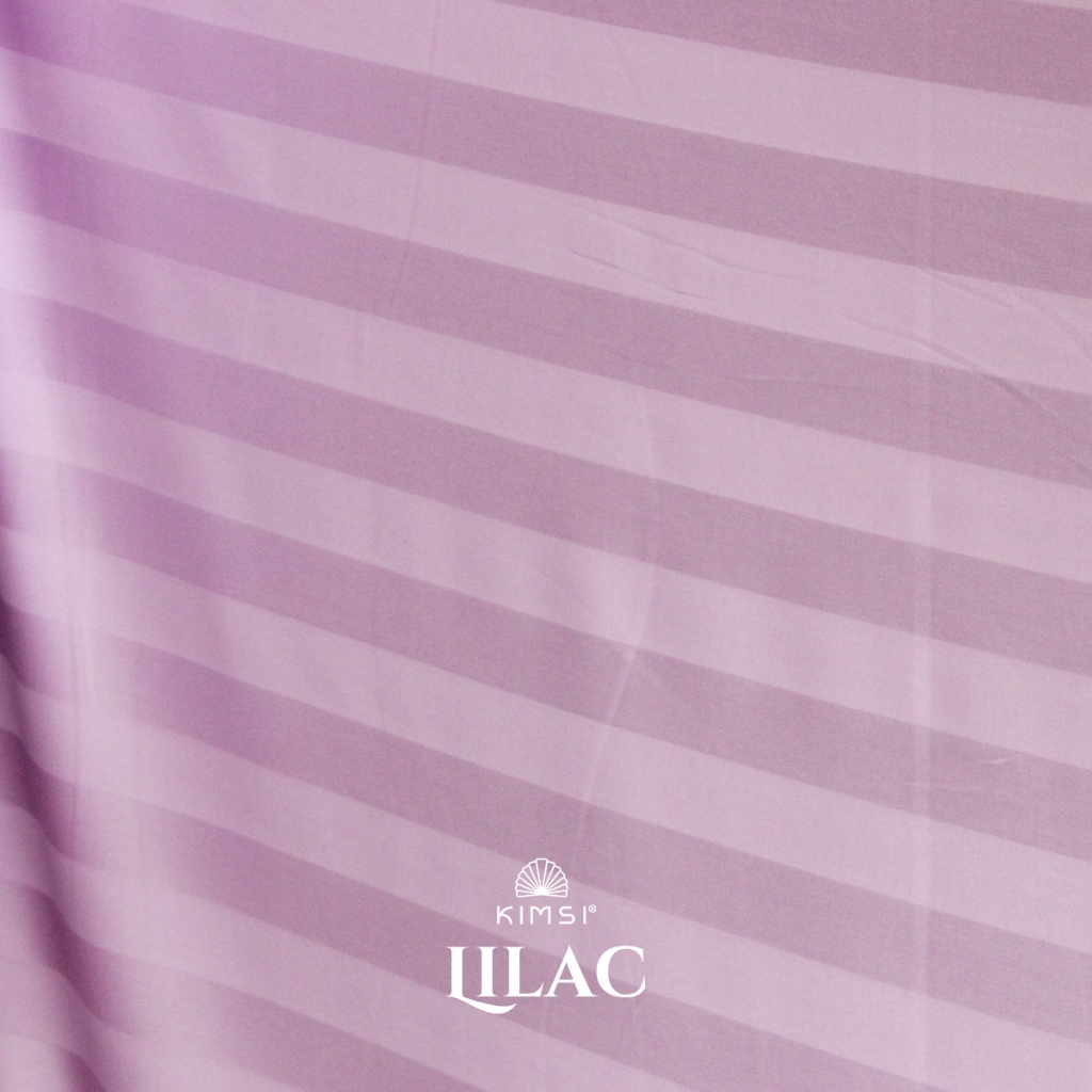 Kain Sutra Organik 80s Meteran Polos Salur / Kain Meteran Warna Lilac Salur 80s 60s