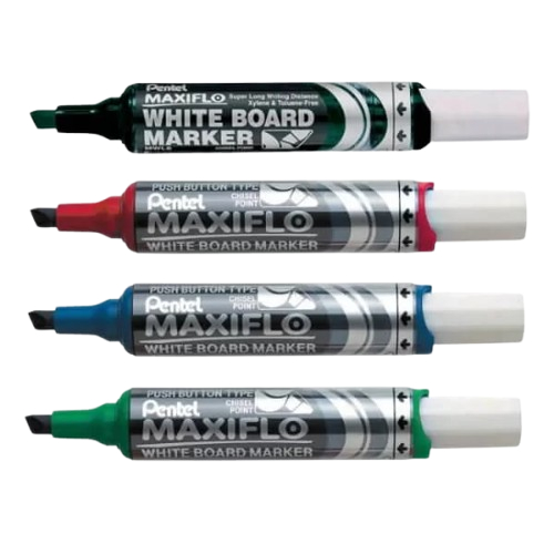 

Pentel Maxiflo Medium Chisel Tip Liquid Ink Dry Wipe Marker MWL6