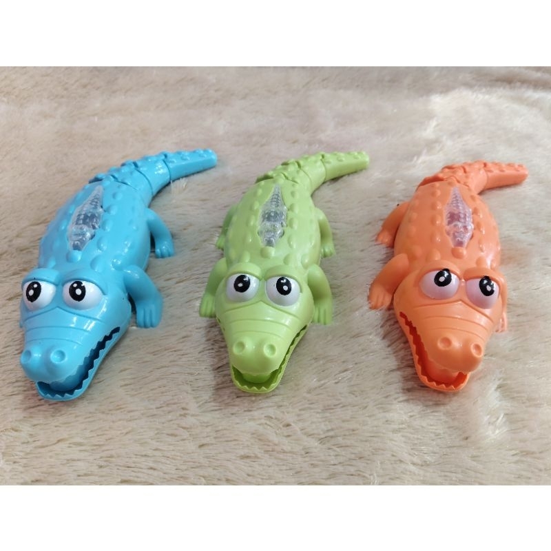 (ABGStore) Mainan Buaya Tarik / Mainan Anak Buaya Plastik / Mainan Tanpa Baterai