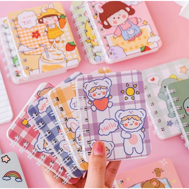 

ENISOO STORE - Buku Tulis Notes Diary Spiral Karakter Lucu Kecil Fancy Notebook Diari ATK Sekolah Kantor