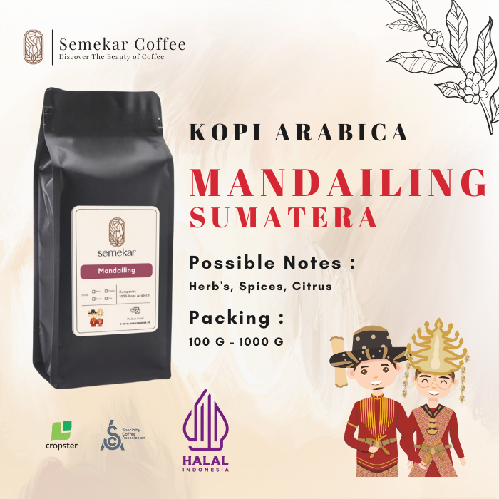 

Semekar Coffee - Kopi Arabica Mandheling Sumatra Utara Specialty Roasted Beans - 500G & 1000G