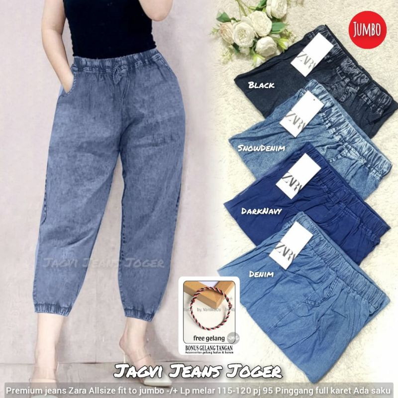 JAGVI JEANS JOGGER.CELANA JOGGER JEANS WANITA TERBARU NYAMAN.CELANA JEANS JOGGER WANITA MURAH.JELANA
