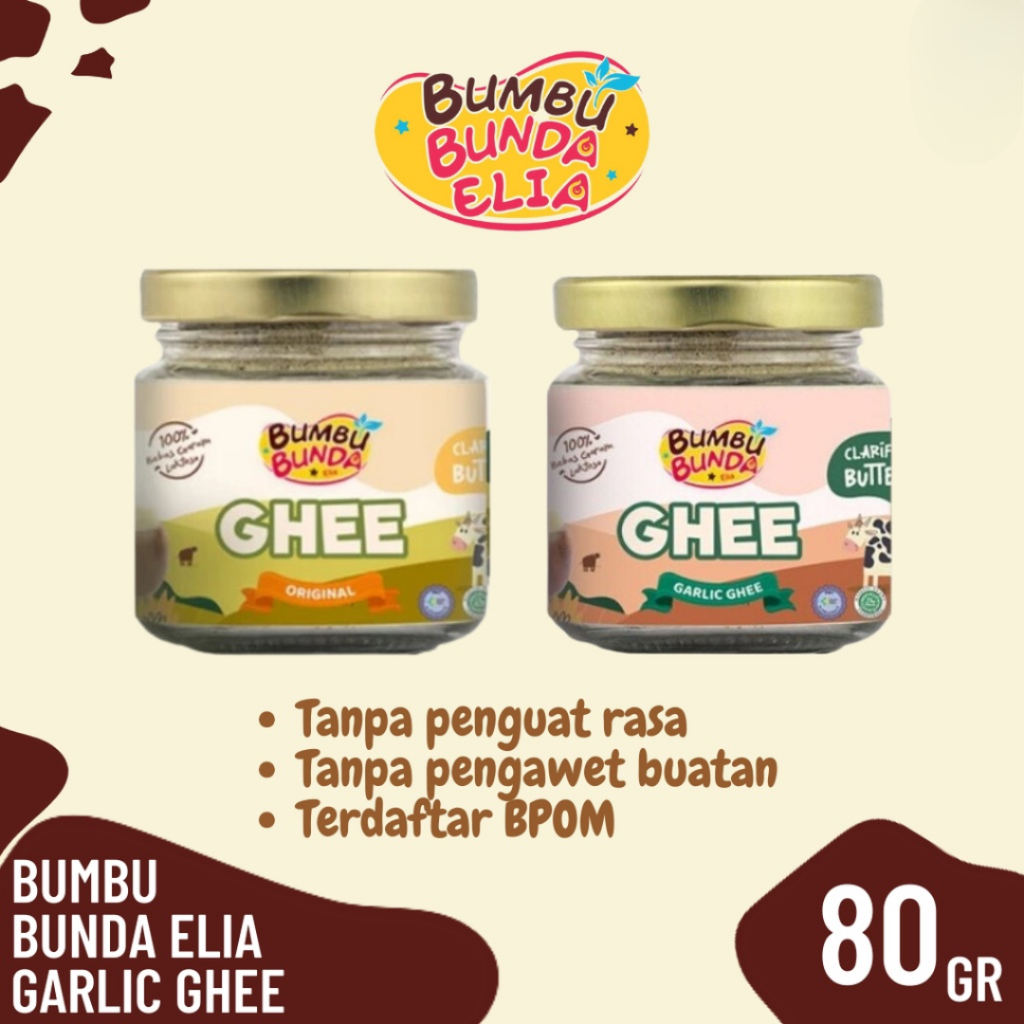 

Bumbu Bunda Elia Ghee 80gr MPASI BB Booster / Garlic Ghee Grass Fed Ghee / Mendukung Berat Badan