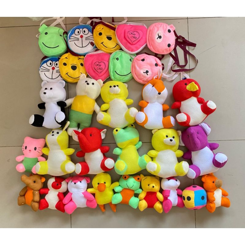Paket Boneka Capit 10 + 10 Boneka S Velboa x Lotto + 10 Tas OB