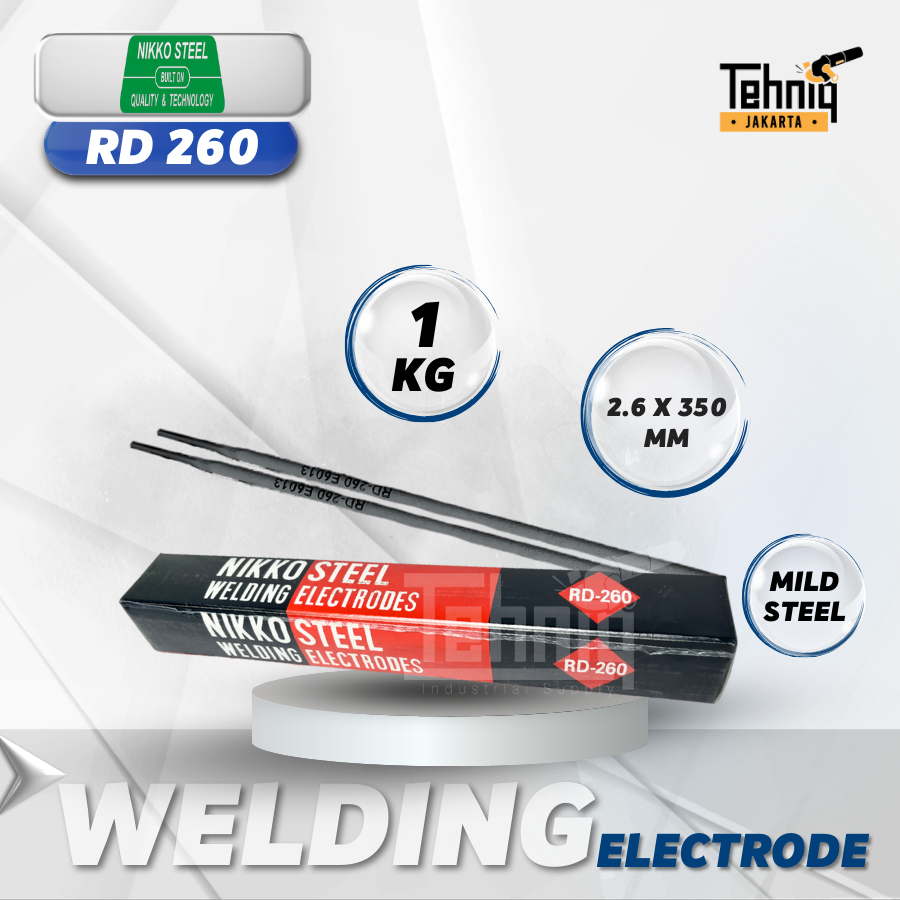 Kawat Elektrode Nikko Steel RD 260 2.6 MM 1 KG / Nikko Steel Kawat Las RD260 2.6MM 1KG