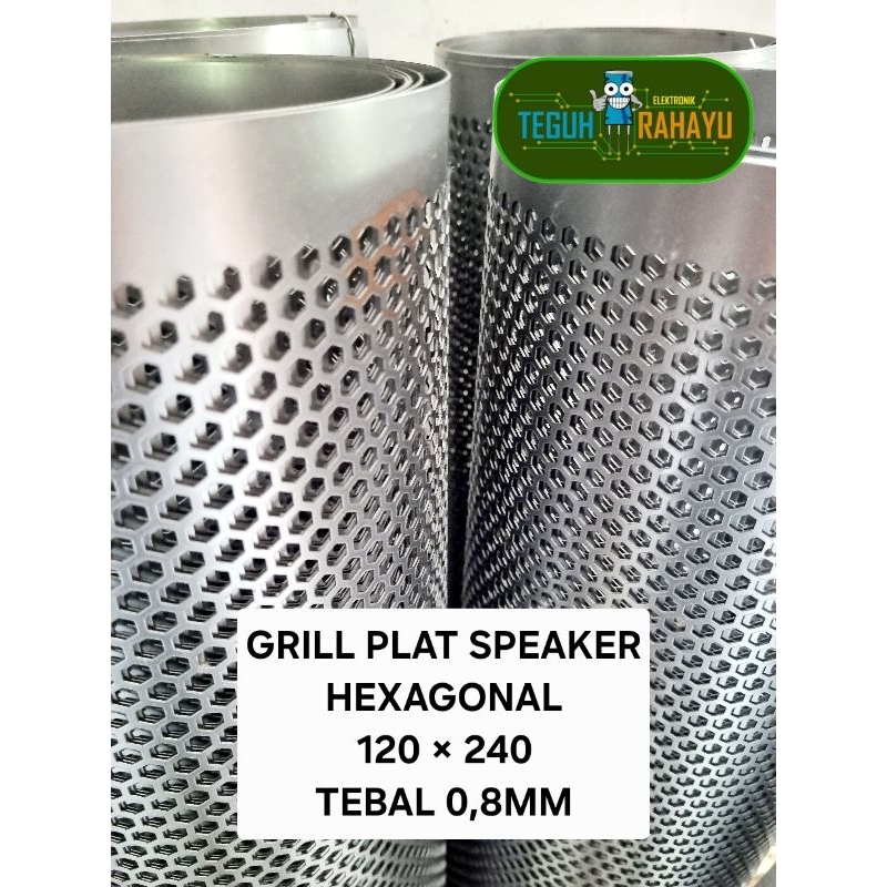 (120×240) GRILL PLAT SPEAKER HEXAGONAL - RAM SPEAKER - GRILL SPEAKER- RAM GRILL