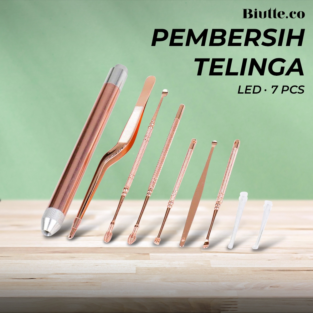 Set Alat Pembersih Telinga Korek Kuping Ear Spoon LED 7 PCS - JC9