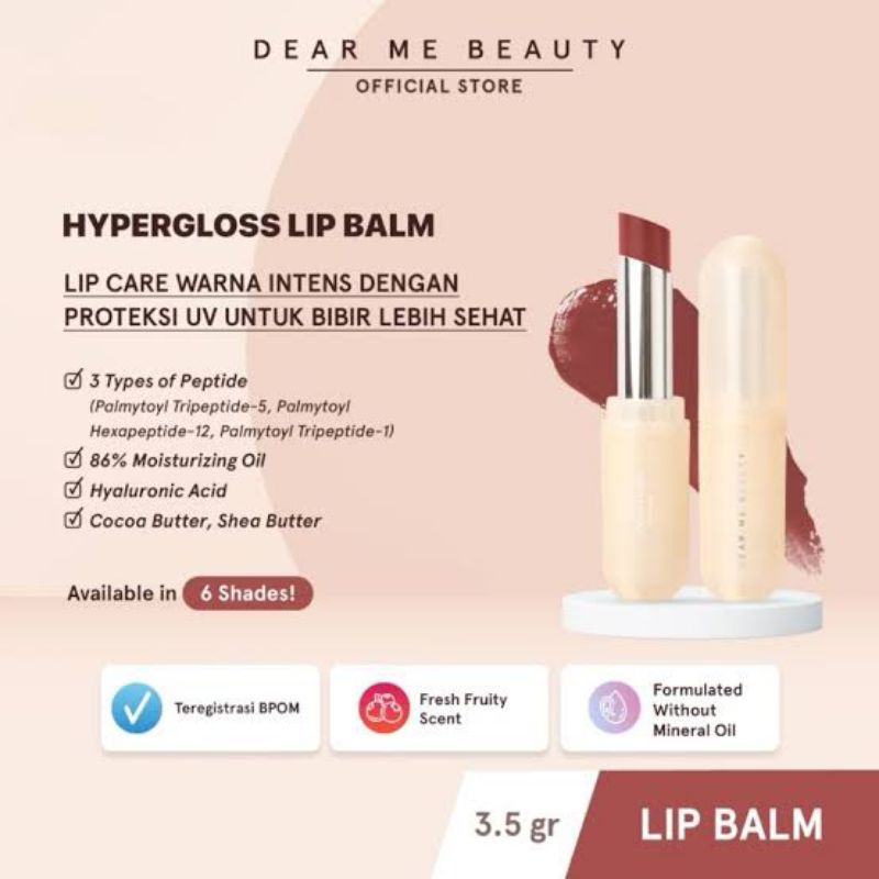 DEAR ME BEAUTY Hypergloss Lip Balm Shade Dear Lia