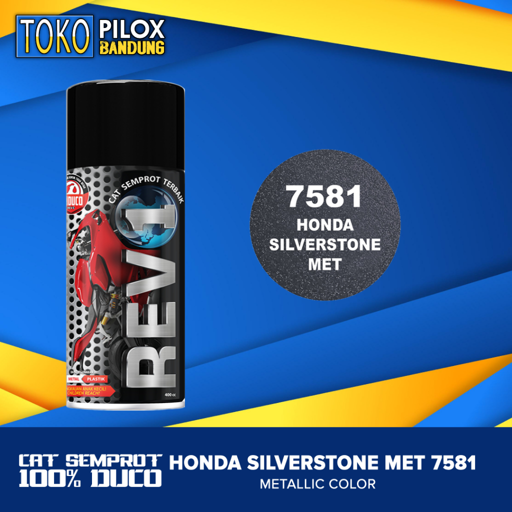 Cat Semprot RevOne Premium Cat Murah Honda Silverstone MET Abu2 Monyet Metalik 7581 (400cc)