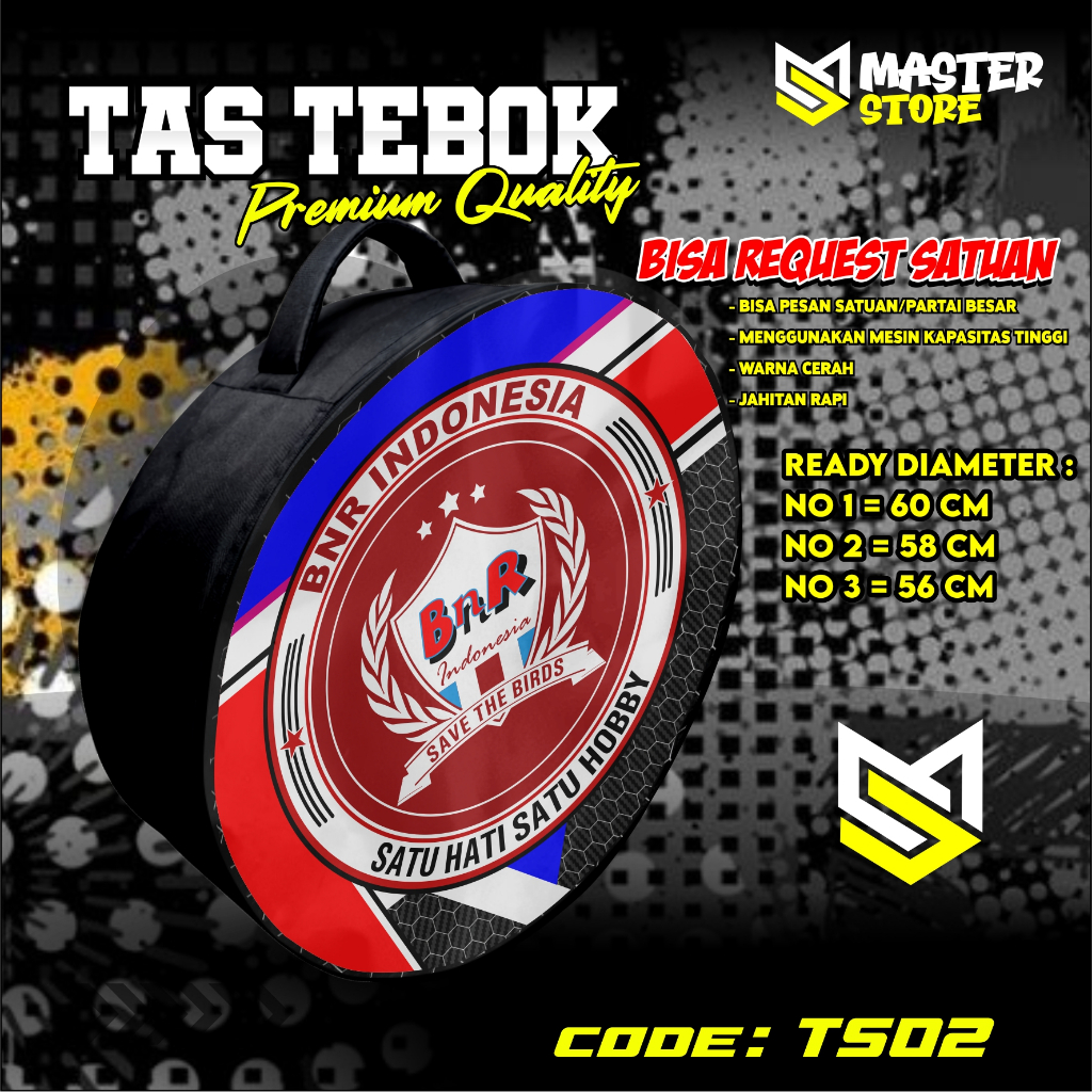 tas tebok murai motif BNR INDONESIA ransel gendong jinjing bawa tebok sangkar murai printing