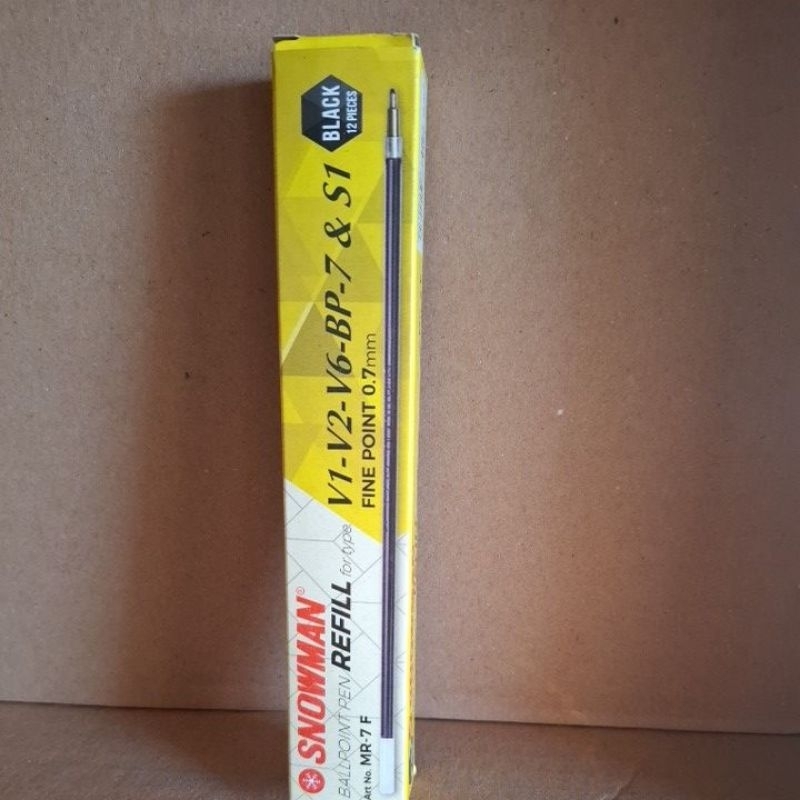 

isi pen snowman /snowman ballpoint refill for type V1-V2-V6-BP-7 & S1 0.7mm hitam