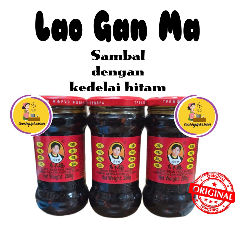 

Lao Gan Ma Black Bean Chili Sauce - Sambal dengan kedelai Hitam Lao gan Ma 280gr