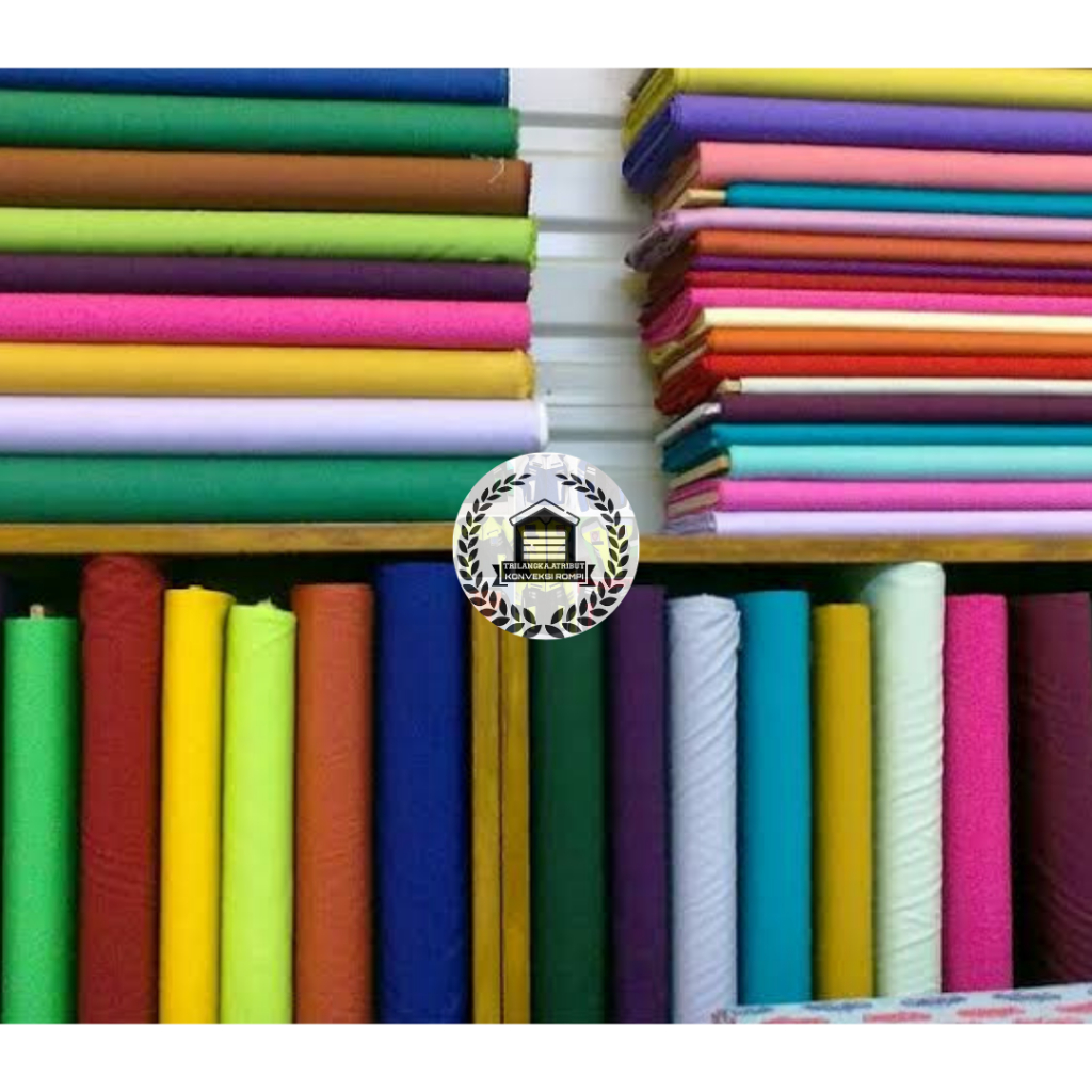 Kain Amercan Drill Aneka Warna Kain Textil American Drill Merah Kuning Oren Biru Premium