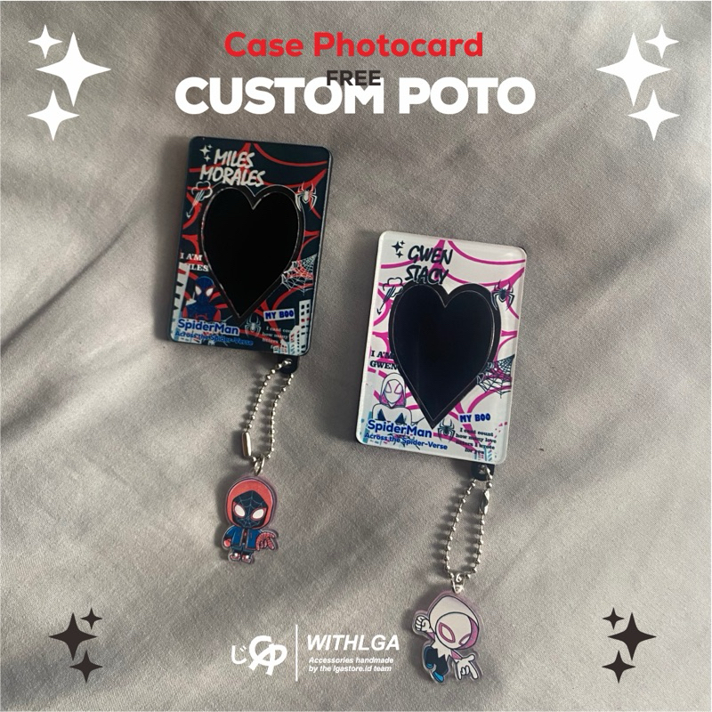 LGA aksesoris untuk case photocard miles & gwen free custom foto (belum termasuk case hanya photocar